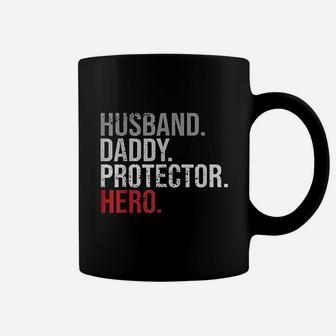 Husband Daddy Protector Hero Cool Father Dad Coffee Mug - Seseable