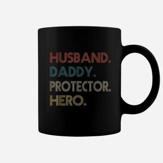 Husband Daddy Protector Hero Fathers Day Gift Dad Son Coffee Mug - Seseable