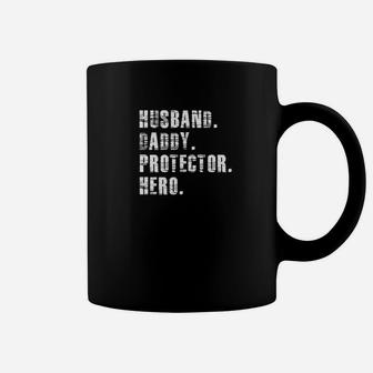 Husband Daddy Protector Hero Fathers Day Shirt 2 Coffee Mug - Seseable