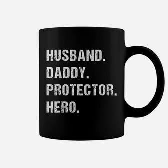 Husband Daddy Protector Hero Gift For Dad Fathers Day Coffee Mug - Seseable