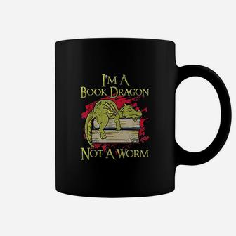 I Am A Book Dragon Not A Worm Coffee Mug - Seseable