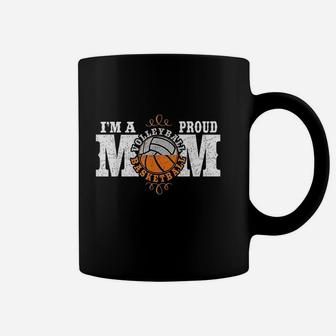 I Am A Proud Basketball Volleyball Mom Coffee Mug - Seseable