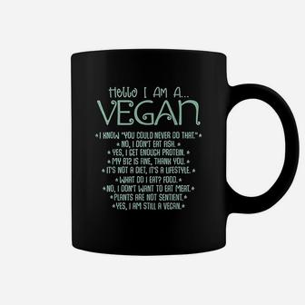 I Am A Vegan Vegetarian Veganism Food Veggie Animal Rights Coffee Mug - Seseable