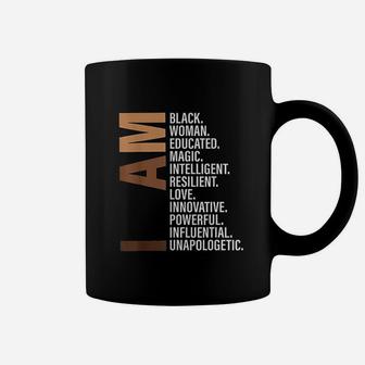 I Am Black Woman Educated Melanin Black History Month Gift Coffee Mug - Seseable