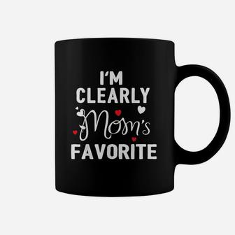 I Am Clearly Moms Favorite Funny Sibling Humor Gift Coffee Mug - Seseable