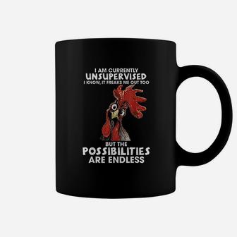 I Am Currently Unsupervised I Know It Freaks Me Out Too Coffee Mug - Seseable