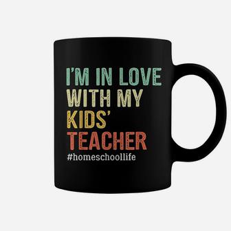 I Am In Love With My Kids Teacher Funny Homeschool Coffee Mug - Seseable