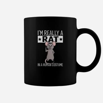 I Am Really A Rat In A Human Costume Halloween Coffee Mug - Seseable