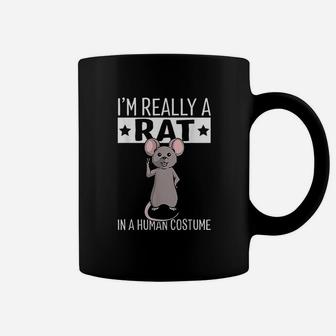 I Am Really A Rat In A Human Costume Halloween Coffee Mug - Seseable