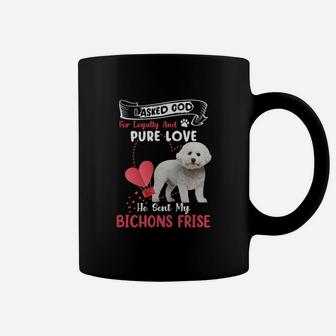 I Asked God For Loyalty And Pure Love He Sent My Bichons Frise Funny Dog Lovers Coffee Mug - Seseable