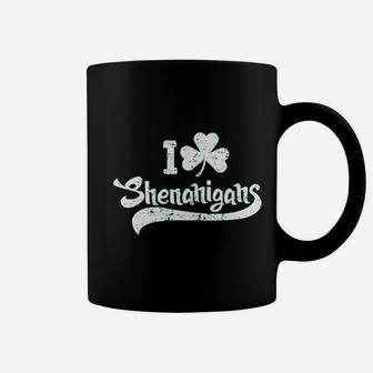I Clover Shenanigans Funny Irish Clover St Saint Patricks Coffee Mug - Seseable