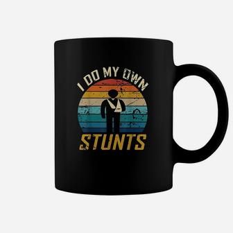 I Do All My Own Stunts Funny Broken Bones Coffee Mug - Seseable
