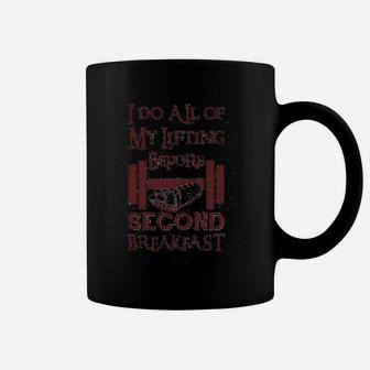 I Do All Of My Lifting Before Second Breakfast Athletic Gymmer Coffee Mug - Seseable