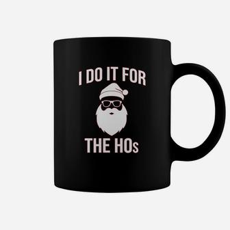 I Do It For The Hos Funny Christmas Hipster Santa Coffee Mug - Seseable