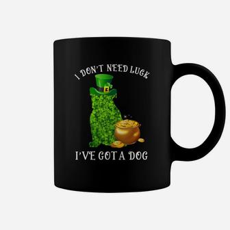 I Do Not Need Luck I Have Got A Bulldog Shamrock St Patricks Day Dog Lovers Coffee Mug - Seseable