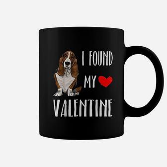 I Found My Valentine Day Basset Hound Dog Lover Gift Coffee Mug - Seseable