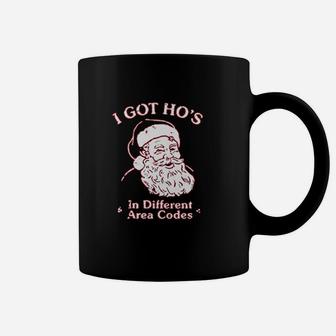 I Got Hoes In Different Area Codes Santa Graphic Coffee Mug - Seseable