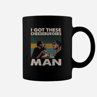 I Got These Cheeseburgers Man Funny Vintage Coffee Mug - Seseable