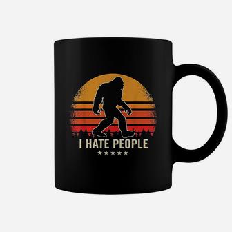 I Hate People Bigfoot Sasquatch Retro Vintage Coffee Mug - Seseable