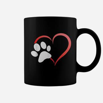 I Heart Love Dogs Cats Paw Coffee Mug - Seseable