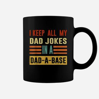 I Keep All My Dad Jokes In A Dad A Base Dad Jokes Vintage Coffee Mug | Seseable UK