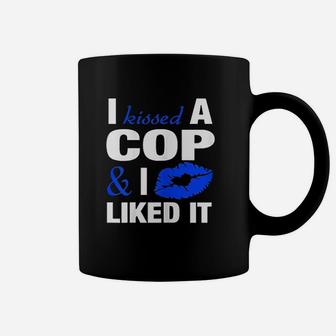 I Kissed A Cop Funny Police Officers Wife Girlfriend Coffee Mug - Seseable