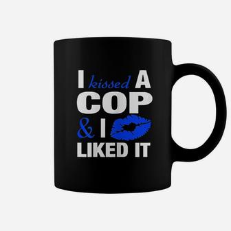 I Kissed A Cop Funny Police Officers Wife Girlfriend Gift Coffee Mug - Seseable
