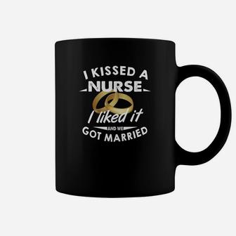 I Kissed A Nurse, funny nursing gifts Coffee Mug - Seseable
