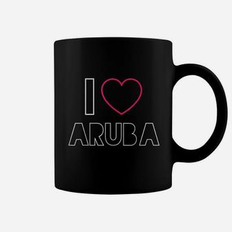 I Love Aruba Beach Vacation Travel Aruban Travelling Coffee Mug - Seseable