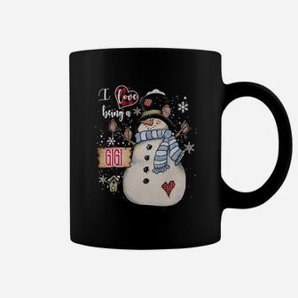 I Love Being A Gigi Snowman Grandma Christmas Coffee Mug - Seseable