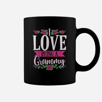 I Love Being A Grammy Cute Floral Mothers Day Gift Coffee Mug - Seseable