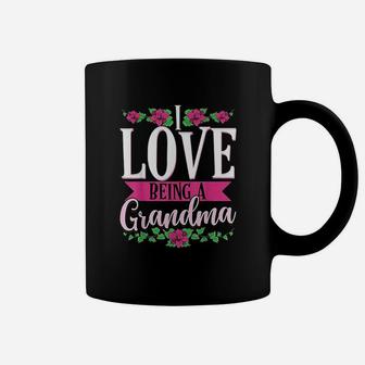 I Love Being A Grandma Cute Floral Mothers Day Gifts Coffee Mug - Seseable