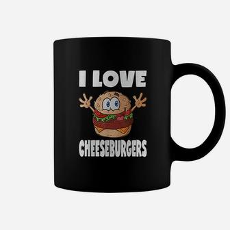 I Love Cheeseburgers Funny Cute Vintage Cheeseburger Coffee Mug - Seseable