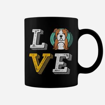 I Love English Bulldog For Dog Lover And Puppy Owner Coffee Mug - Seseable