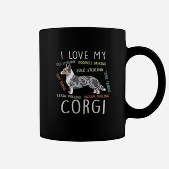 I Love My Cardigan Welsh Corgi Dog Mom Dad Funny Cute Gift Coffee Mug - Seseable