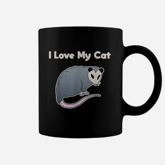 I Love My Cat Funny Opossum Coffee Mug - Seseable