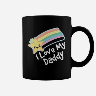 I Love My Daddy Star Rainbow Coffee Mug - Seseable