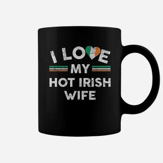 I Love My Hot Irish Wife Flag Graphic For Husband Coffee Mug - Seseable