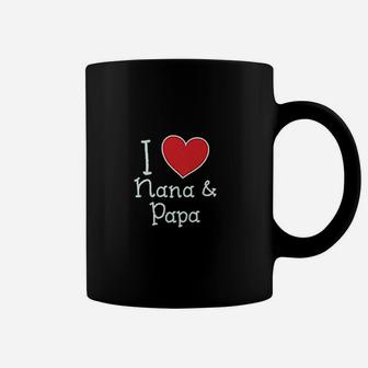 I Love My Nana And Papa Heart, best christmas gifts for dad Coffee Mug - Seseable