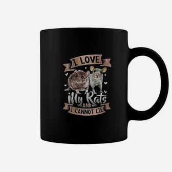 I Love My Rats I Cannot Lie Rat Mom Dad Heart Cute Coffee Mug | Seseable CA