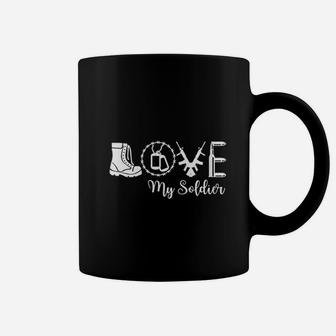 I Love My Soldier Proud Army Mother Wife Girlfriend Sister Coffee Mug - Seseable