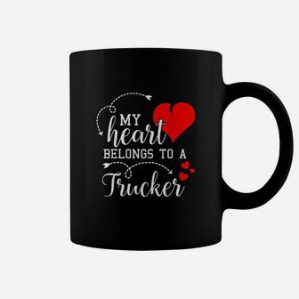 I Love My Trucker Husband Wife Gifts Valentines Day Coffee Mug - Seseable