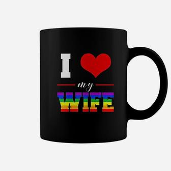 I Love My Wife Lgbt Lesbian Gay Pride Rainbow Coffee Mug - Seseable