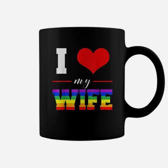 I Love My Wife Lgbt Lesbian Gay Pride Rainbow Coffee Mug - Seseable
