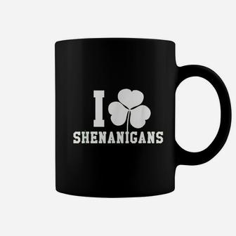 I Love Shenanigans Shamrock St Patricks Day Coffee Mug - Seseable