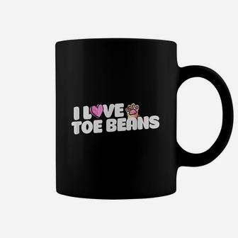 I Love Toe Beans Funny Cat People Gifts Coffee Mug - Seseable