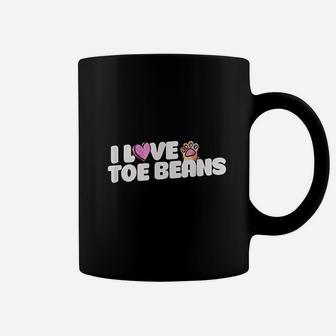 I Love Toe Beans Funny Cat People Gifts Coffee Mug - Seseable