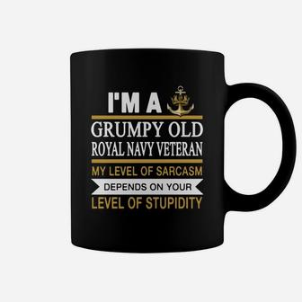 I M A Grumpy Old Man Royal Navy Veteran My Level O - Mens Premium T-shirt Coffee Mug | Seseable CA