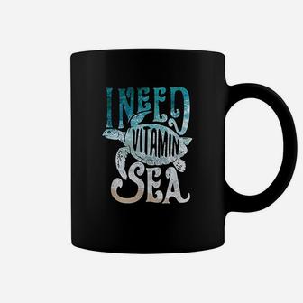 I Need Vitamin Sea Funny Ocean Turtle Water Beach Coffee Mug - Seseable