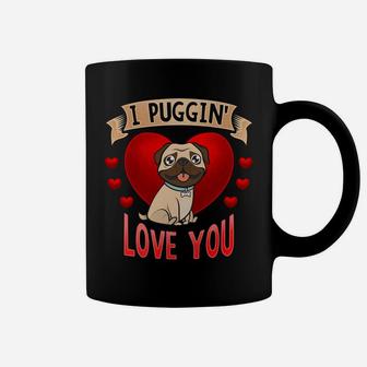I Puggin Love You Valentines Day Coffee Mug - Seseable